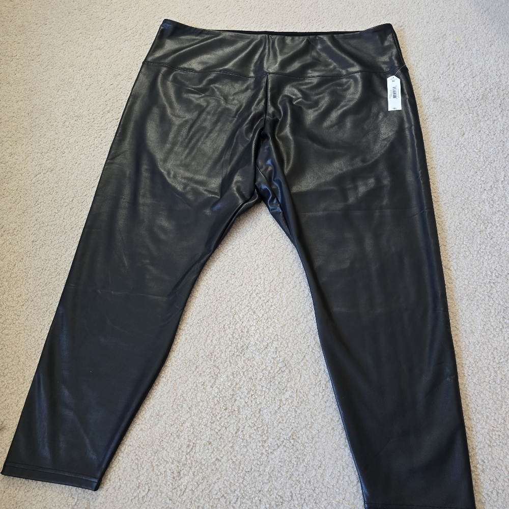 NWT Joe Fresh Faux Leather Black Leggings